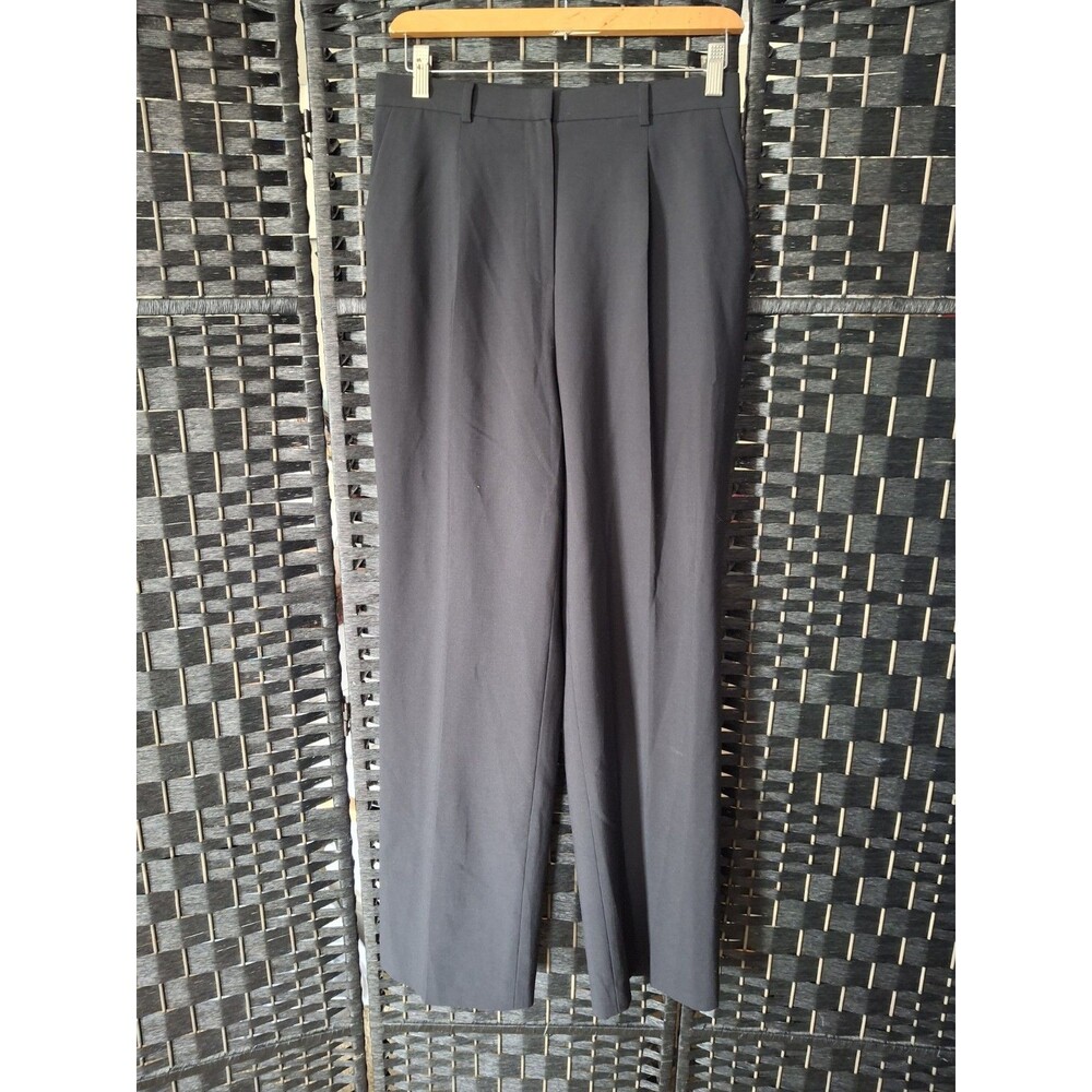 BROOKS BROTHERS 346 Black Pants Trousers Womens 6 Pleated Career Wool Blend